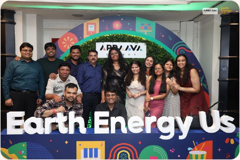 Apraava Energy team at an Earth Energy Us event