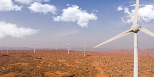 Saundatti Wind Farm wind turbines in Karnataka, 72 MW installed capacity